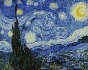 Malowanie po numerach: Gwiaździsta noc 40 x 50 cm