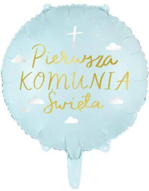 Balon foliowy Komunia Święta 45cm