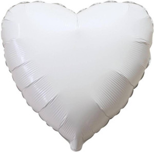 Balon foliowy Serce białe 45cm