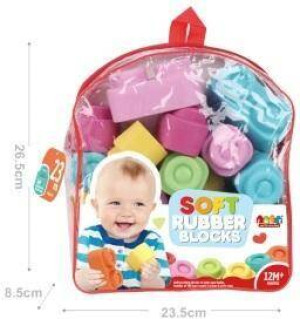 Klocki miękkie w plecaku 23szt