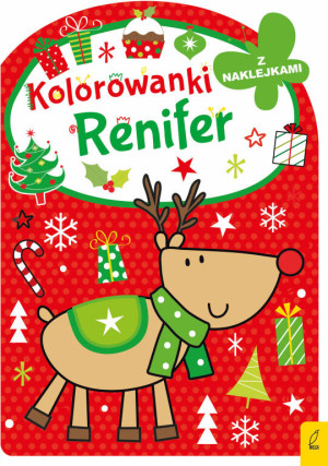 Kolorowanka z naklejkami. Renifer