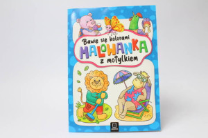 Bawię się kolorami. Malowanka z motylkiem