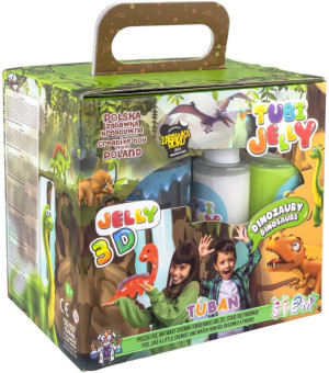 Tubi Jelly. Dinozaury. Zestaw 6 kol. + akwarium