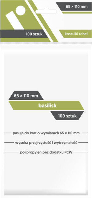 Koszulki na karty 100. 65 x 110 mm. Basilisk