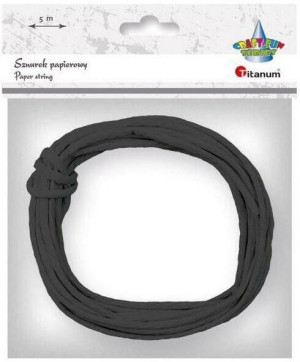 Sznurek papierowy 3.5 mm x 5 m czarny
