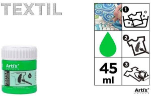 Farba do tkanin jasnozielona 45ml (6szt)
