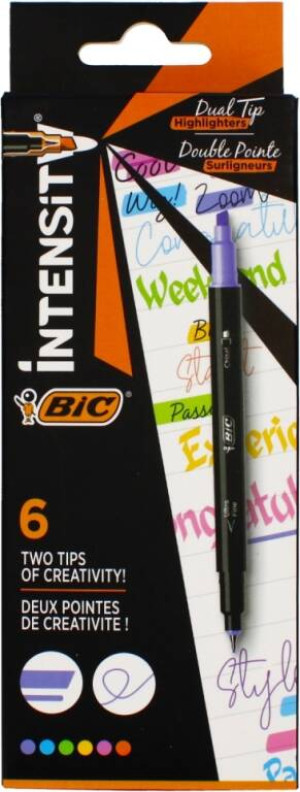 BIC Intensity Dual Tip Highlighter mix