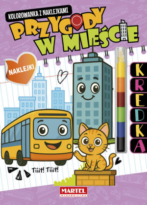 Kolorowanka z kredką Przygody w mieście