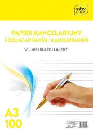 Papier kancelaryjny A3/100K. Linia