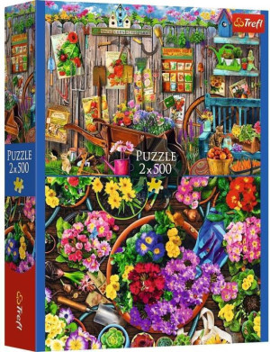 Puzzle 2x500 Prace w ogrodzie TREFL