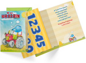 Karnet B6 Urodziny dziecięce (wymienne cyfry)
