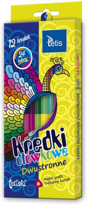 Tetis. Kredki trójkątne, 24 kolory