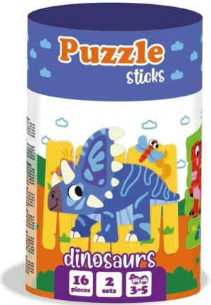 Puzzle sticks. Dinozaury