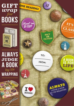 Gift wrap Papier do książki Book badges
