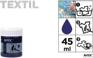 Farba do tkanin granatowa 45ml (6szt)