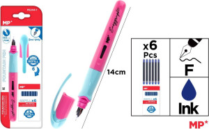 Pióro wieczne 0,5mm z wkładami różowe