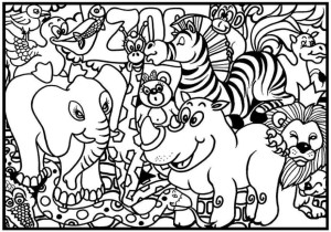 Kolorowanka welwetowa 29,7x21cm ZOO