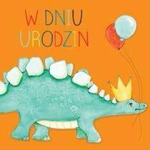 Karnet kwadrat. Urodziny. Dinozaur