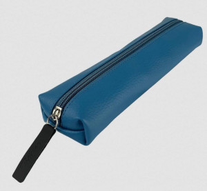 Piórnik Jamnik. Ekoskóra Denim Blue