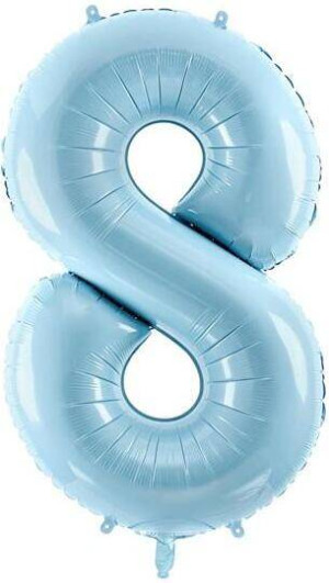 Balon foliowy 8 jasny niebieski 86cm