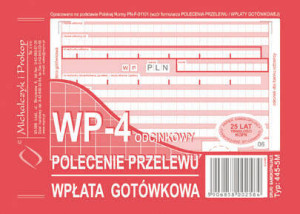 Polecenie przelewu wpłata gotówkowa... 445-5M