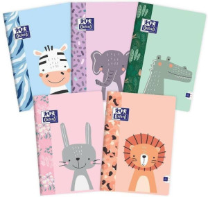 Zeszyt A5/32K linia podwójna kolorowa Kids. 10 sztuk
