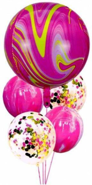 Zestaw balonów różowych 30-56 cm