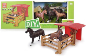 Zestaw zagroda dla koni DIY + figurki koni 175282