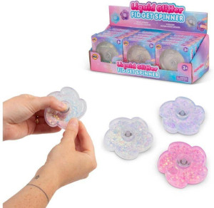 Fidget Spinner z Płynnym Brokatem