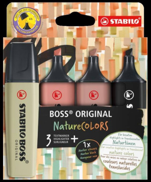 Zakreślacz Boss Original Naturecolors 4szt