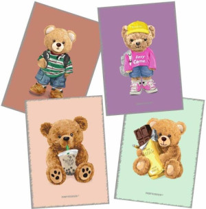 Zeszyt Teddies. A4/60K kratka. 4 sztuki