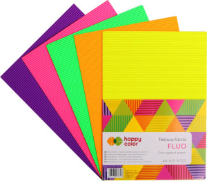 Tektura falista A4/5K, mix fluo