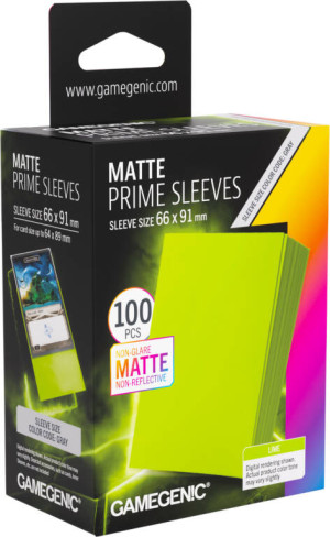 Gamegenic: Matte Prime Sleeves (66x91 mm) - Lime - 100 sztuk