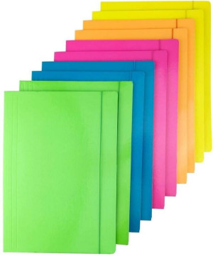 Teczka A4 z gumką fluo mix kolorów (10szt) D.RECT