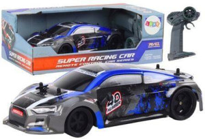 Auto R/C 1:18 gumowe koła drift niebieski