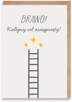 Kartka Gratulacje Drabina, eko koperta