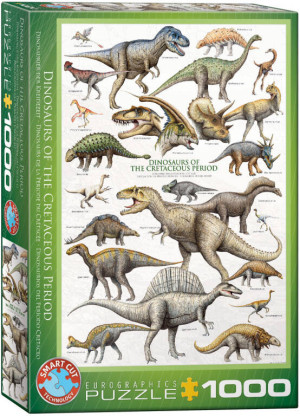 Puzzle 1000. Dinozaury z okresu kredy