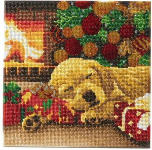 Obraz na płótnie 30x30cm z mozaiką Labrador