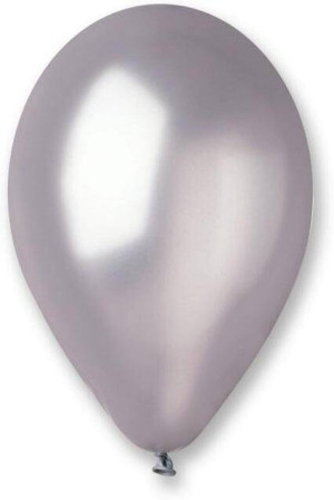 Balony metaliczne 25cm 100 szt. Srebrne
