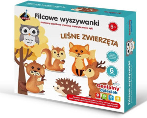 Filcowe wyszywanki zwierzęta