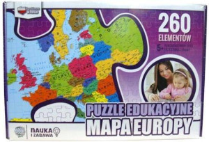 Puzzle Edukacyjne 260. Mapa Europy
