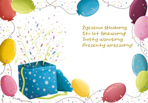 Karnet B6 Prezent z balonami