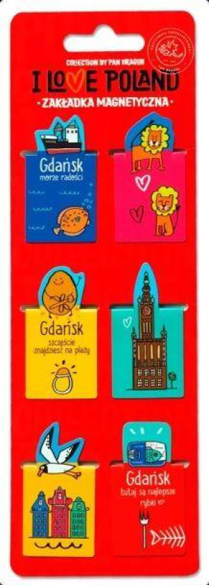 Zakładki magnetyczne I Love Poland. Gdańsk