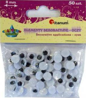 oczy 8mm czarne