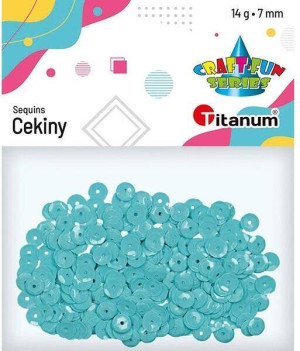 Cekiny 7mm okrągłe pastelowe 14g lazurowe