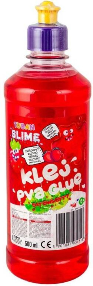 Klej zapach truskawki czerwony PVA 500ml TUBAN