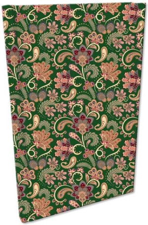 Notes A5/kratka. Soft Touch. Paisley Kwiaty green