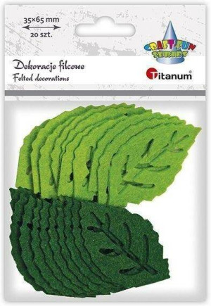 Filcowe liście 65 x 37 mm, mix