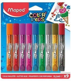 Klej z brokatem. Colorpeps 9 kolorów