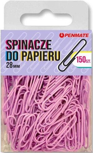 Spinacze do papieru Penmate Fiołkowe 28 mm